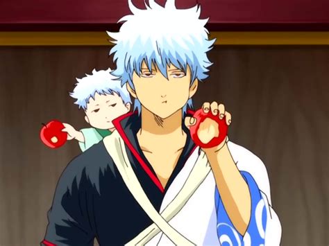 Then the three Yorozuya try removing it with a razor and accidentally cut off the Shogun's mage. . Gintama wiki